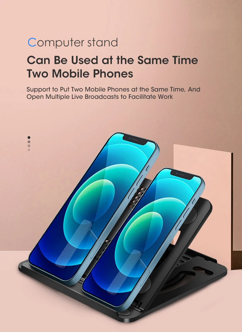 Foldable  Laptop  Stand Holder  Plastic Suitable for 12-17 Inch Gaming Macbook Lenovo Laptop Adjustable Laptop Stand