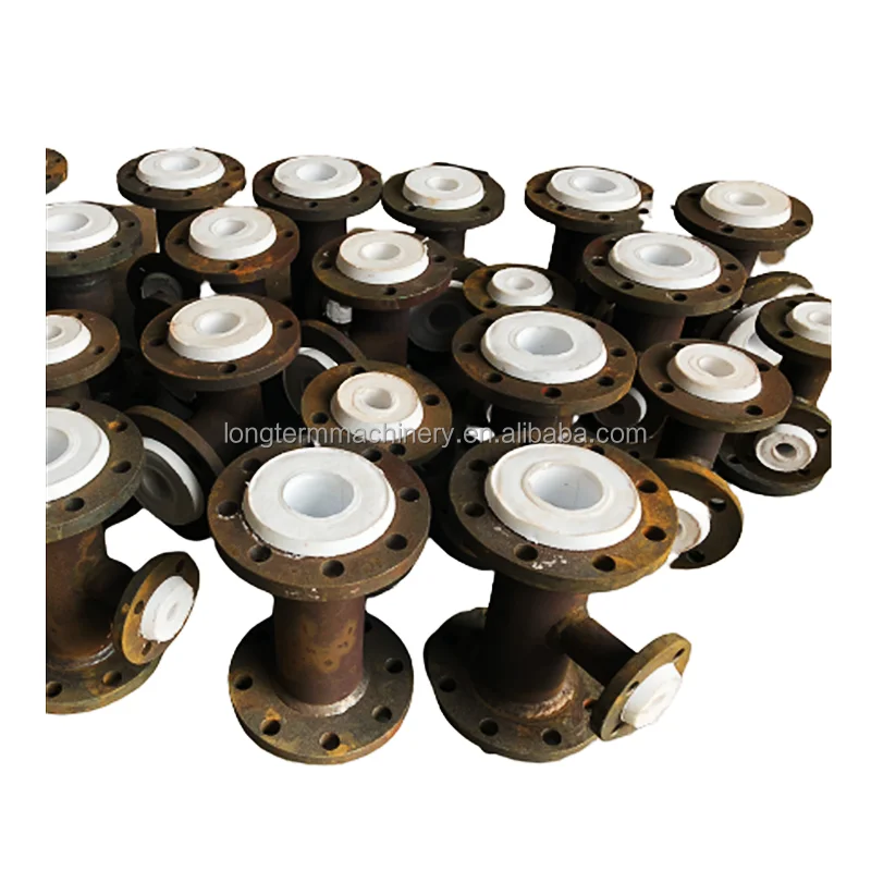 High quality PTFE Lined carbon pipe with flange connection