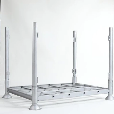 Foldable Heavy Wheel Truck Tires Iron Stack Shelf Rack Stackable Rack For Factory