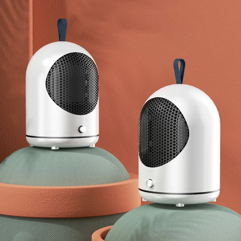 Desktop Fan Heater 500W PTC Ceramic  Safe Quick Heating Standing Heater Fan Mini Room Electric Winter Heating Fan