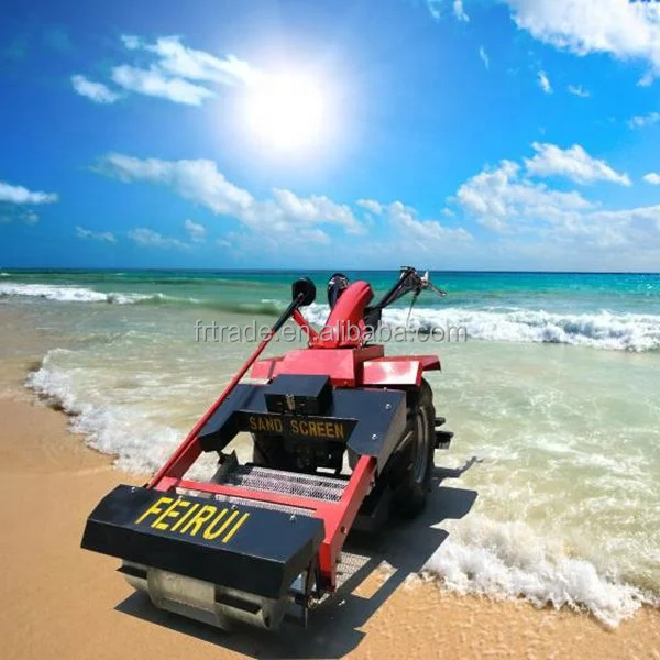 Red beach sand cleaning machine/beach cleaner