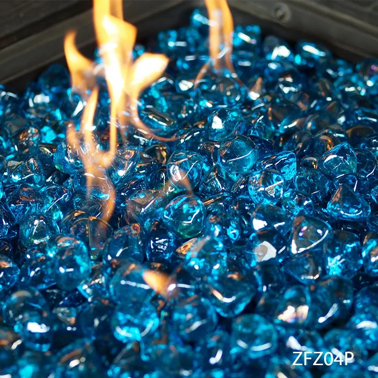 Factory Low Price Wholesale Decoration Irregular Color 1/2 Inch Reflective Transparent Fireproof Glass Block Fire Pit Decoration