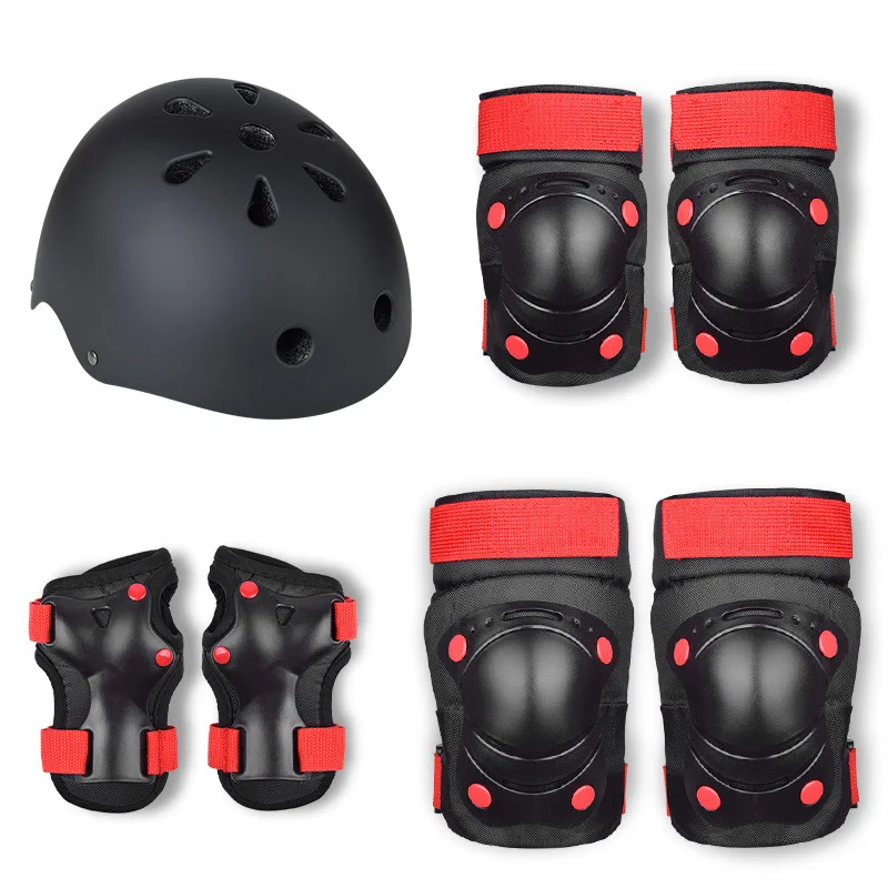 Safety Helmet Sports Safety Kids Knee/Elbow Pads Wrist Guard Helmet Wrist Elbow Knee Protective