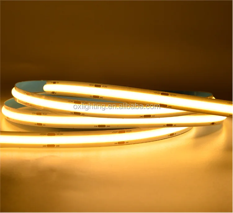 Dotless 12v 24v COB Led Strip Light Luce Luz Tira Ruban Band Cinta Fita Licht Tape Diode Streifen Snake Ribbon Diode Striscia