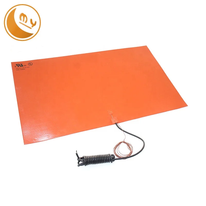 12v 50*50mm silicone band heater with cable ptc ceramic heating element