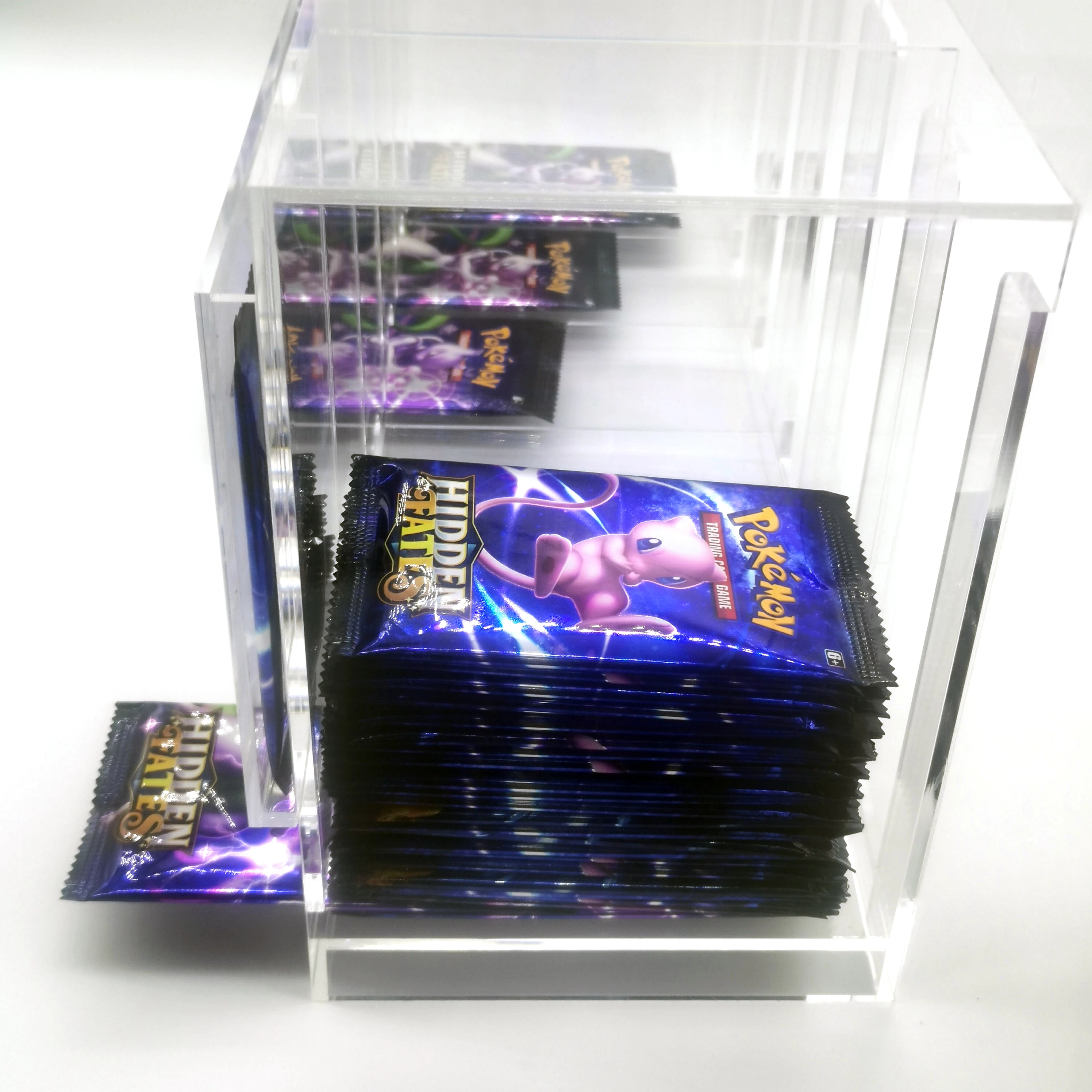 Изготовленный на заказ 6 слотов акриловый Pokemon TCG Booster Pack диспенсер