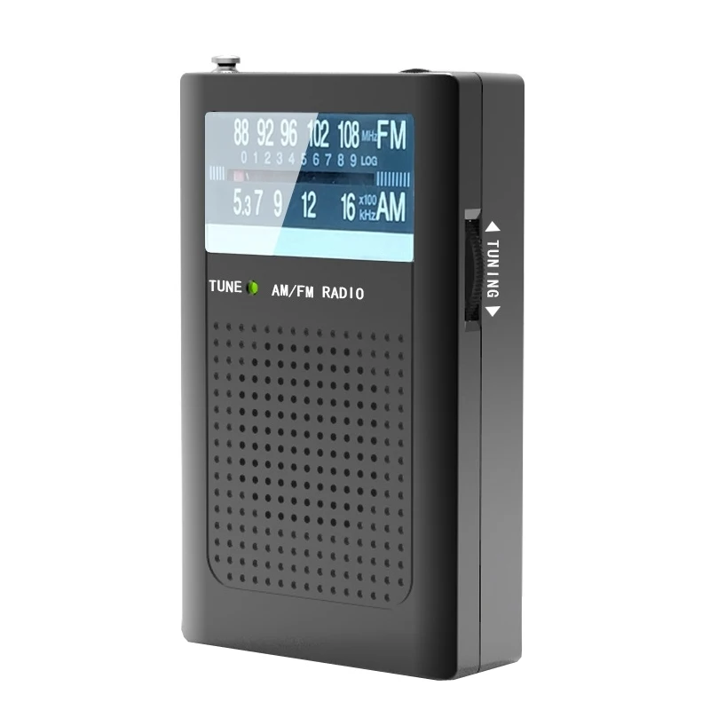OEM ODM ABS Small FM/AM Pointer Frequency Adjustment Radios With Built-in Antenna Pocket Retro Radio Support Headphone