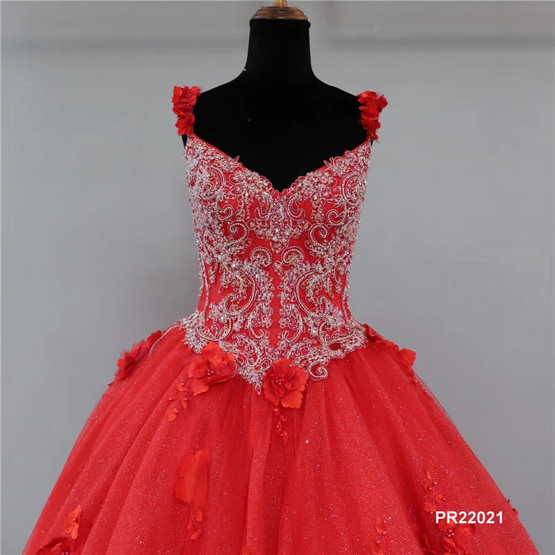 Luxury backless v neck sweetheart party matric farewell evening elegant red ball gown detachable quinceanera dresses