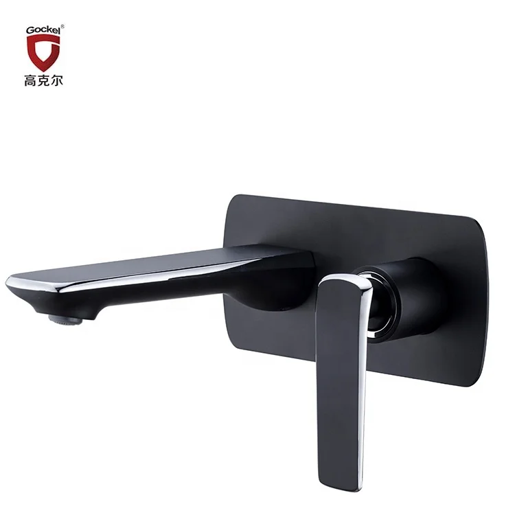 Copper Single Handle Bathroom Faucet Wall Faucet Bathroom Sink tap Wall Mount Single Handle Basin Mixer Tap Bathtub Faucet