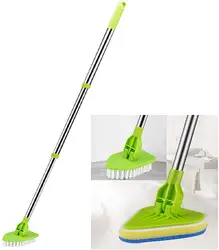 Telescopic Bath Brushes, Sponges Floor Cleaning Brush Adjustable Long Handle Bathroom Tile Brush, Tub and Tile Scrubber Brush