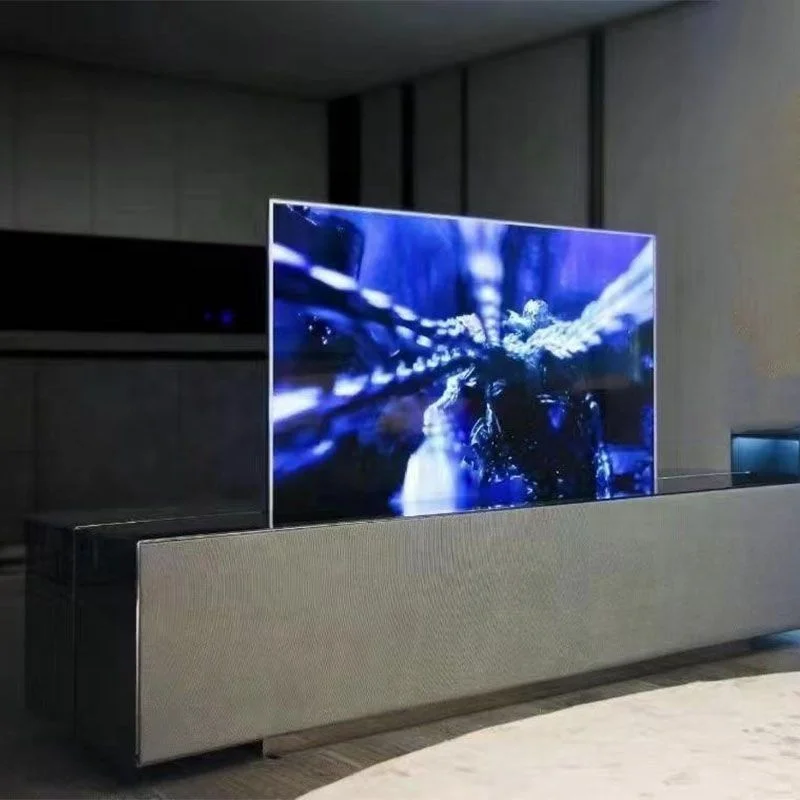 With Electrical lifter 55 Inch Transparent OLED Displays and Interactive Smart OLED Touch Display Screens