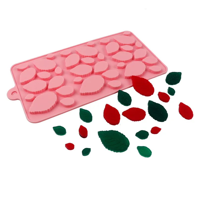 Different Size Leaf Silicone Resin Mold Cartoon Shape Candy Chocolate Cake Mould For Decoration