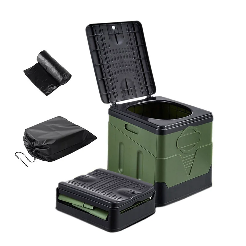 Outdoor Camping Autonomous Driving Car Toilet Portable Odor Prevention Emergency Folding Toilet Outdoor Women Emergency Toilets