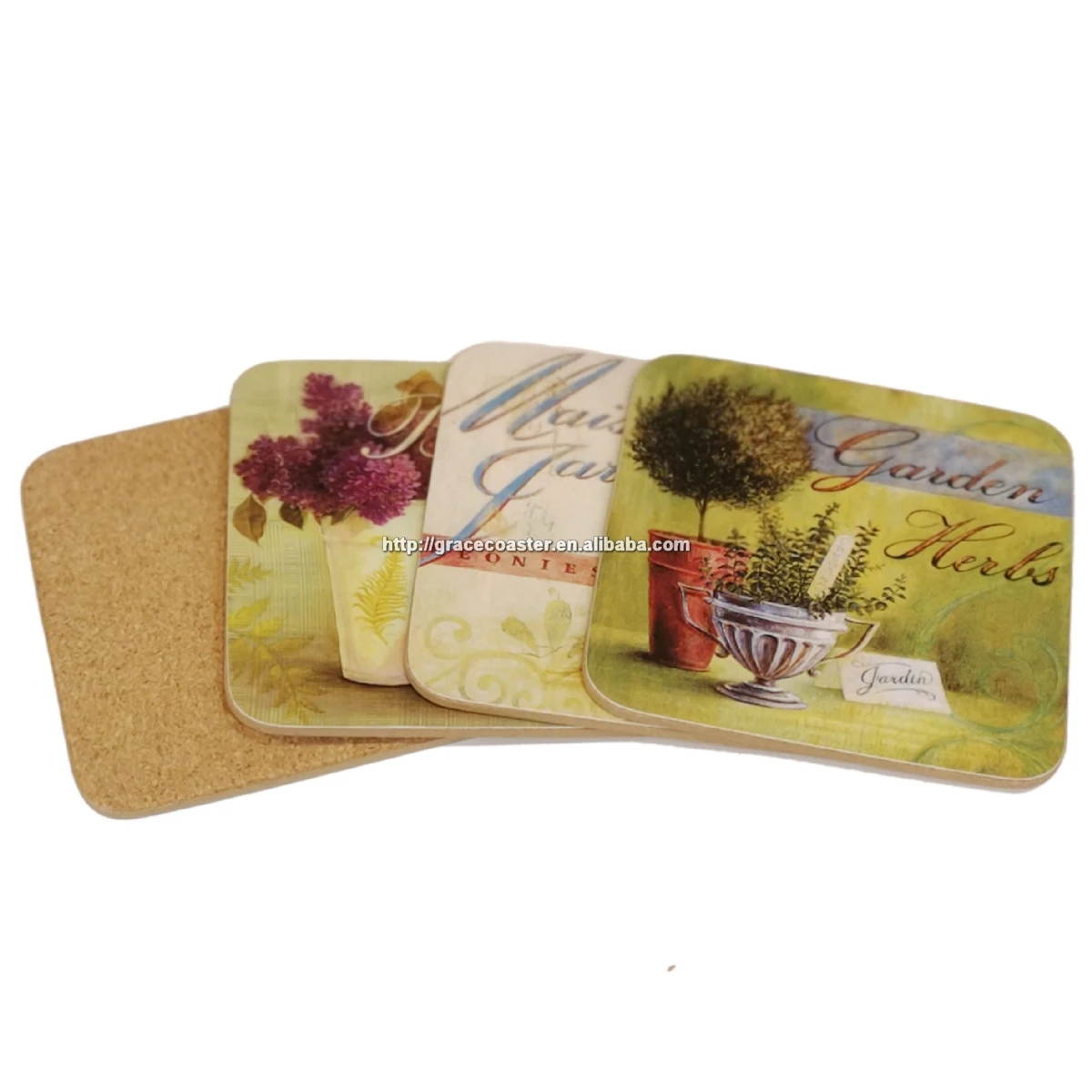 cheap cost custom wooden cork Coaster MDF coaster laminated drink beer coaster