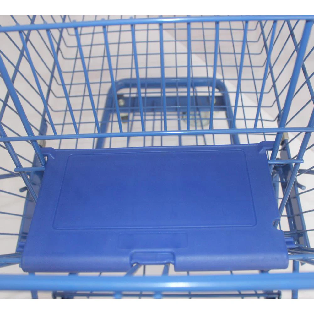 BLUE American-style Grocery Cart Supermarket Shopping Trolley with HEAVY DUTY Wheels