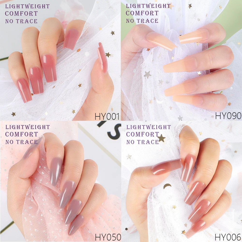 Hanyinails искусственные ногти профессиональные принадлежности для ногтей гелевые Типсы Мягкий гель полное покрытие нажимные