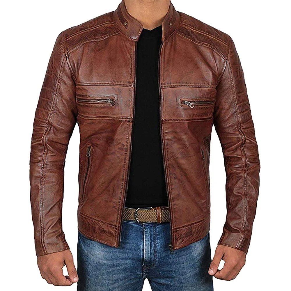 Men Fashion Wear Cowhide Leather Jacket