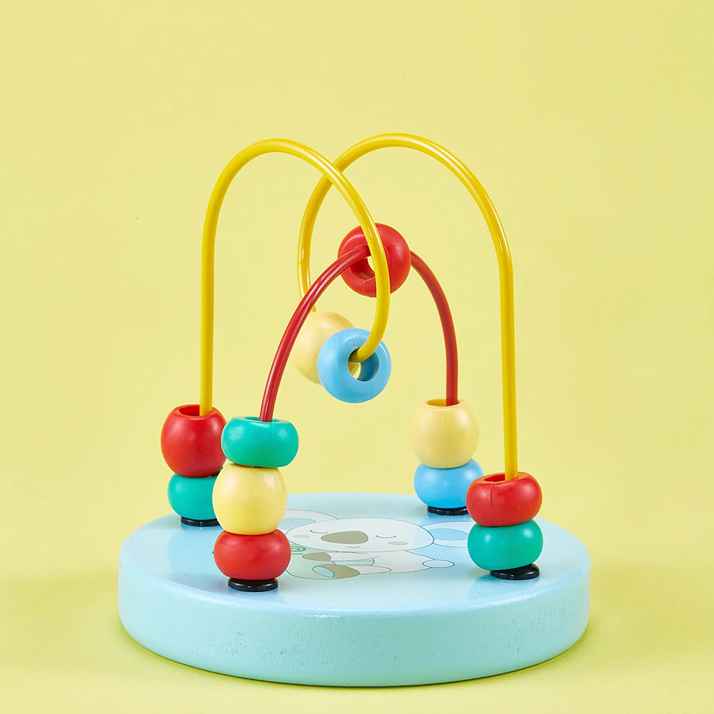 Non-Toxic Multi-Functional Animal Bead Building Blocks Early Education Finger Fine Movement Training Preschool Toy Maze Beads