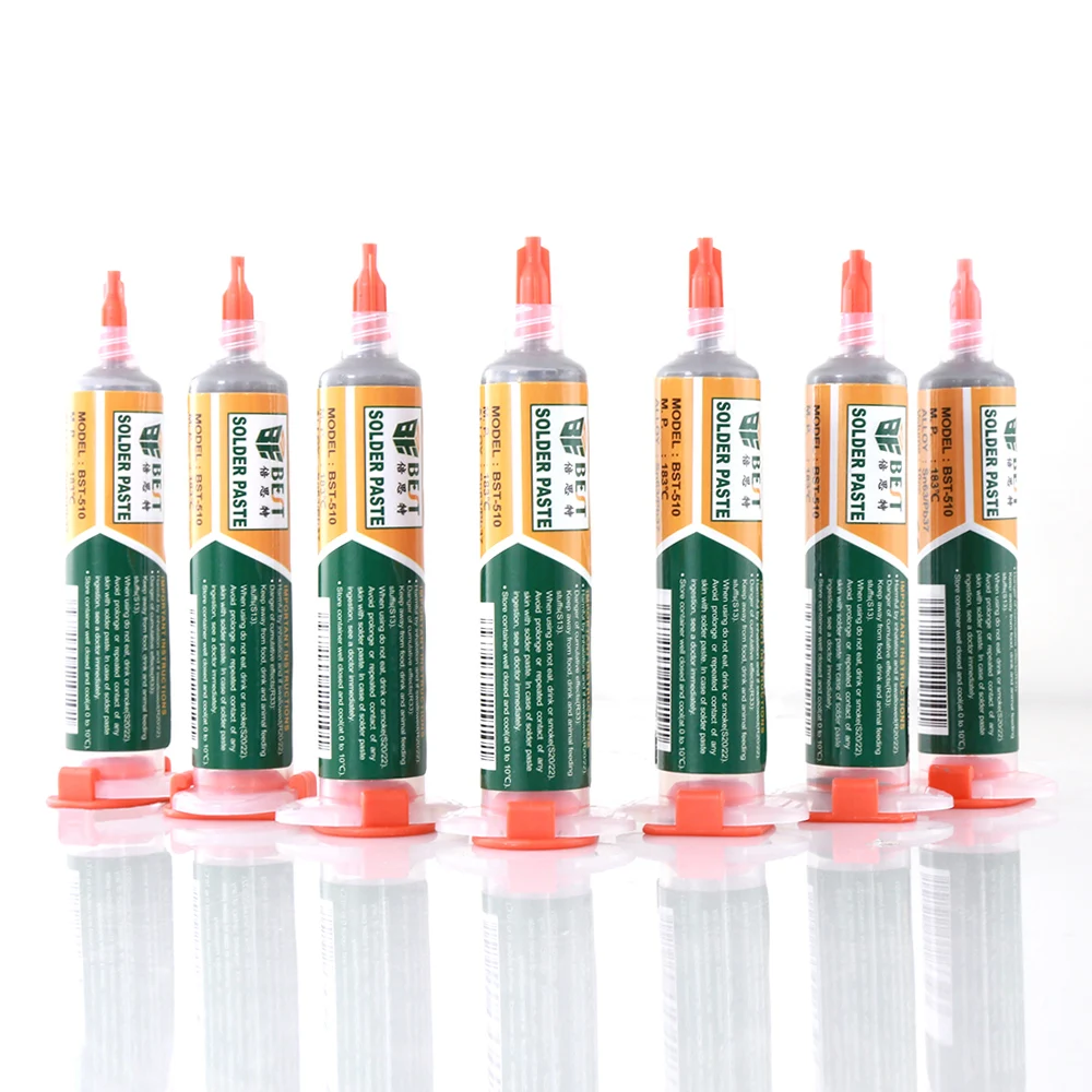 OEM ODM ручная пресс-форма для BST-510 10cc Sn63/Pb37 183 степень плавления паяльного олова паста сварочный флюс Крем пайки печатных плат Инструменты ремонта