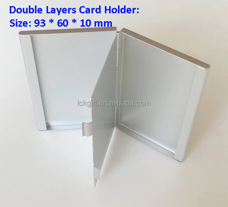 Custom Personalized Cheap Black Double Layers Metal Aluminum Alloy Card Holder for SD card, TF card
