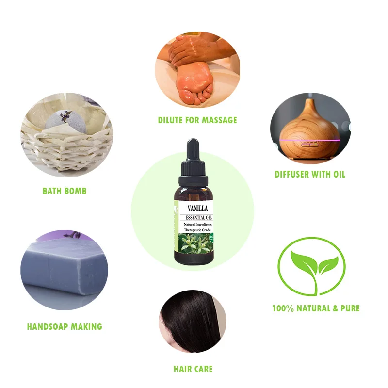 100% Pure Vanilla Essential Oil Tested for Purity 30ml dropper bottle