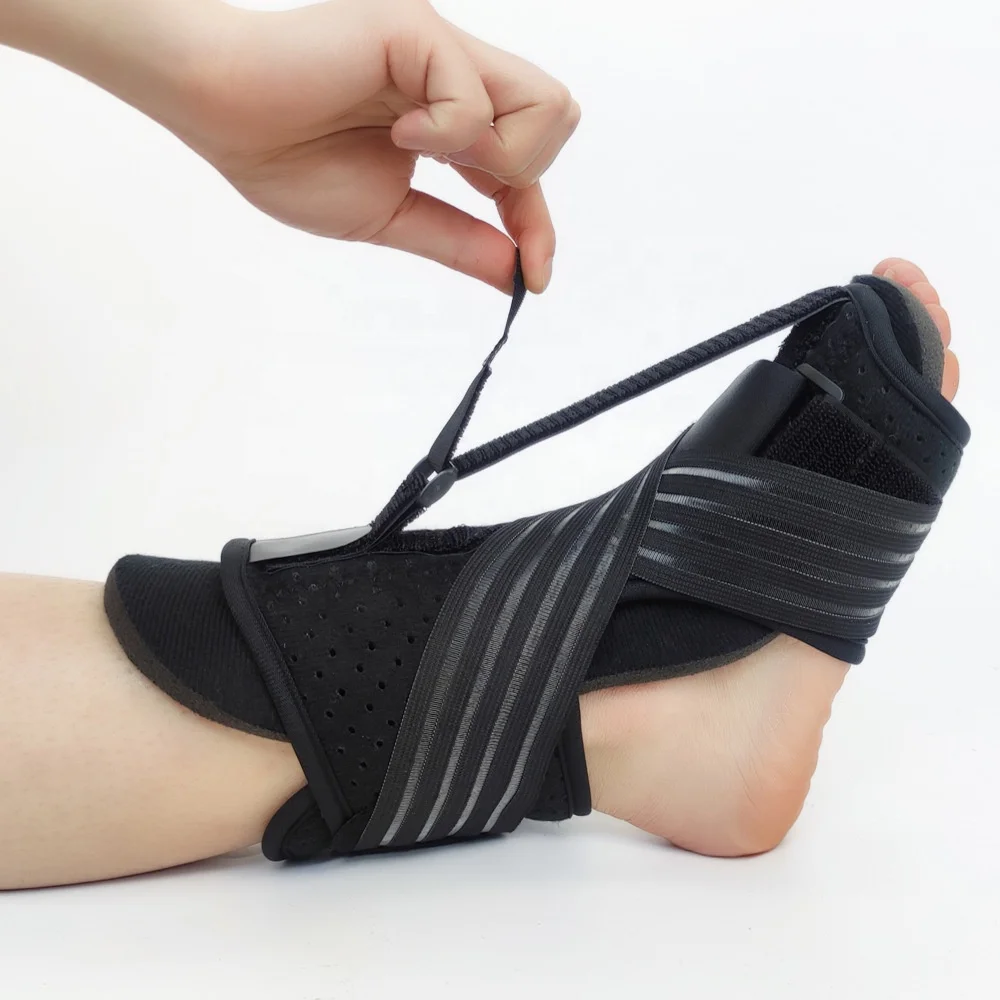 Foot Drop Brace Ankle Support Orthosis Brace Adjustable Elastic Dorsal Splint for Plantar Fasciitis Pain Relief