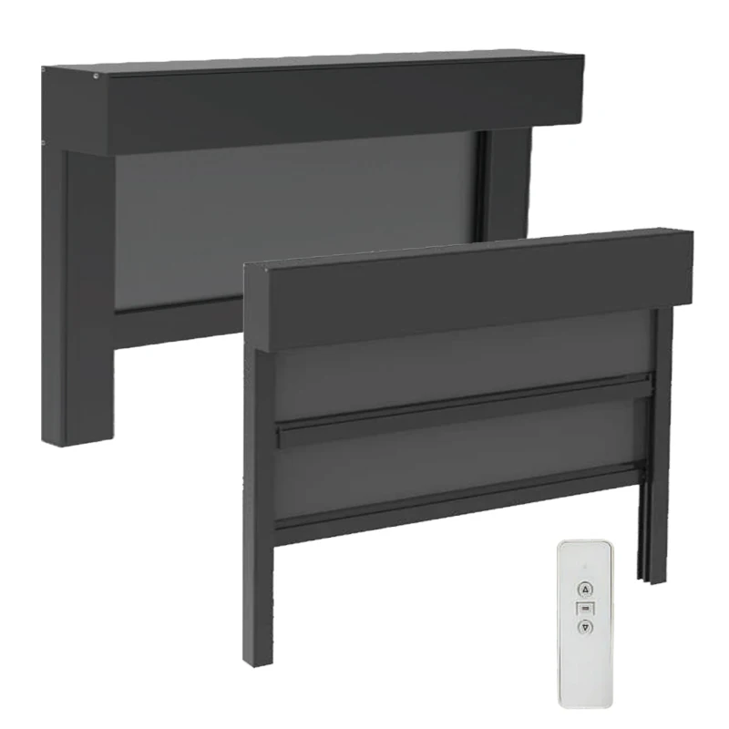 Outdoor Electric Motorized Retractable Sunshade Ziptrak Screen Roller Sunshade Windproof Smart Blind Shades For Patio Pergola