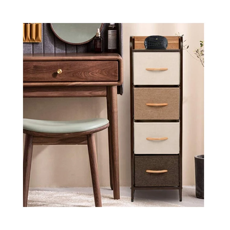 Customized  Living Room Furniture Storage 4 Drawer Chest Metal Organizer 4 Tier Drawers