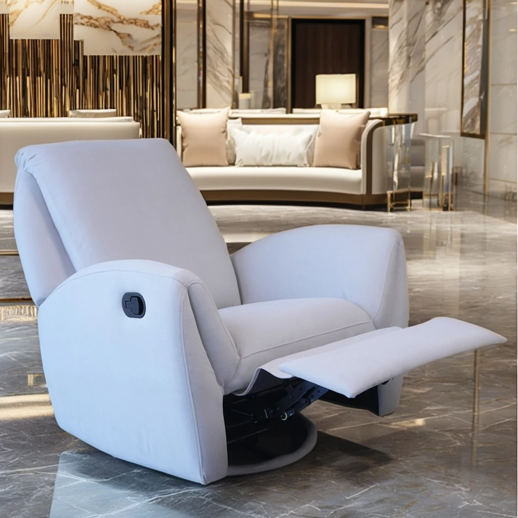 New Arrival Home Movie Theater Sofa Set Manual Function Swivel Ergonomic Design Recliner Genuine Leather Rocking Chair Recliner