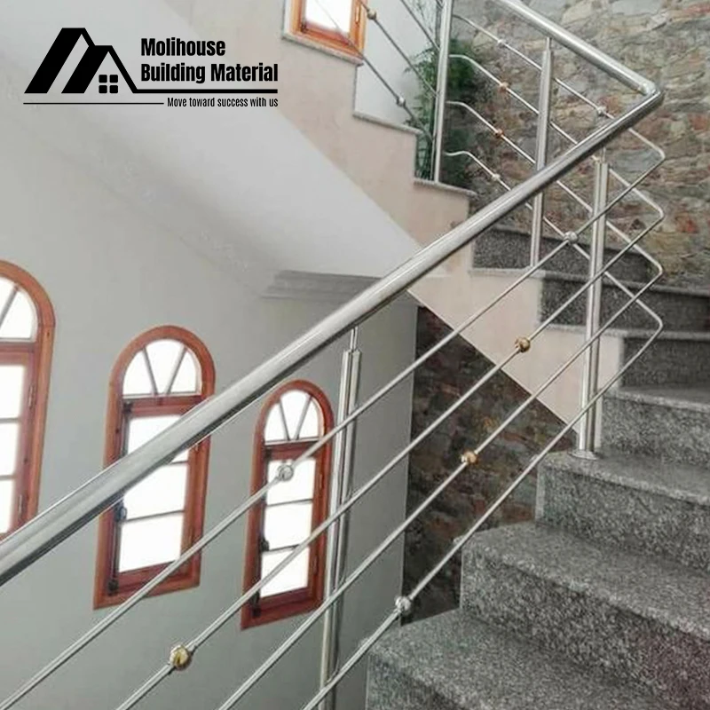 Indoor Outdoor Stainless Steel Balusters Stair Balcony Handrail Staircase Railing System Balustrades&Handrails