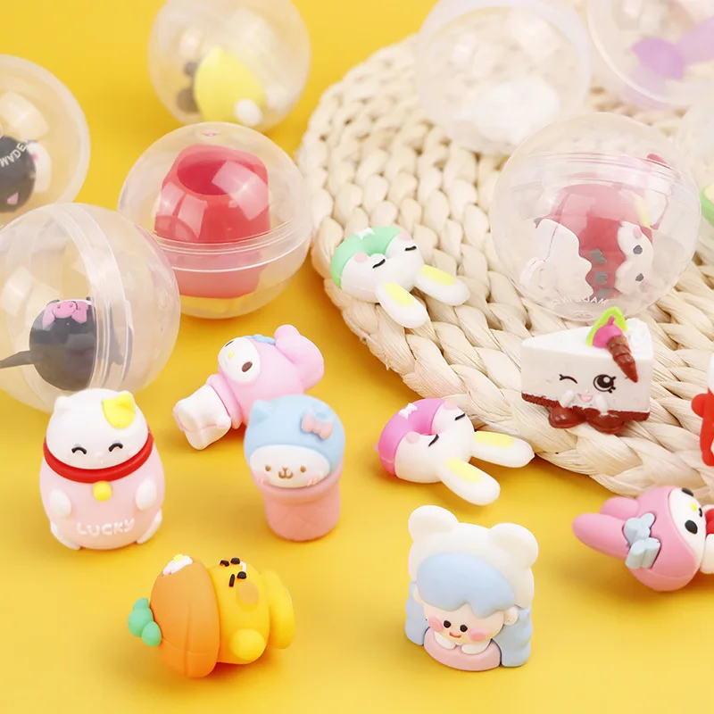 K1041 50mm Mixed Twisted Egg Transparent Twisted Egg Toy Gift Ball Cartoon Capsule Toys