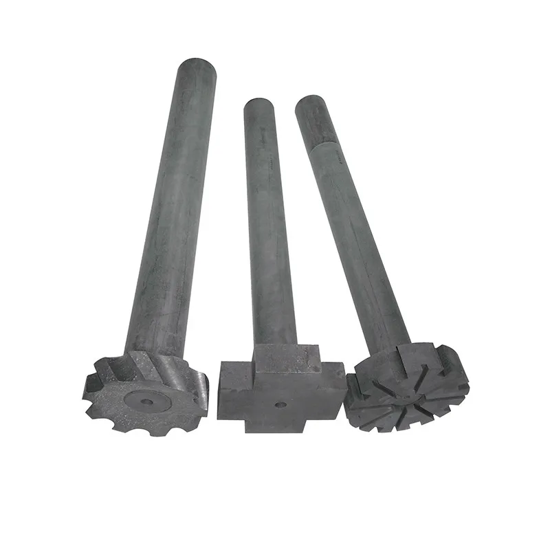 High purity refractory Customized Antioxidant treatment Graphite Rotor FOR Aluminum Casting Degasser