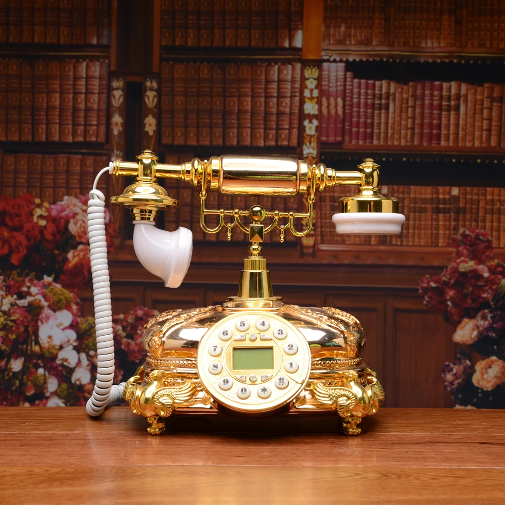 Classic Antique Retro Phone Vintage Old Fashon Desktop Telephone Analog Old School Phone with Cord For Home Office Hotel