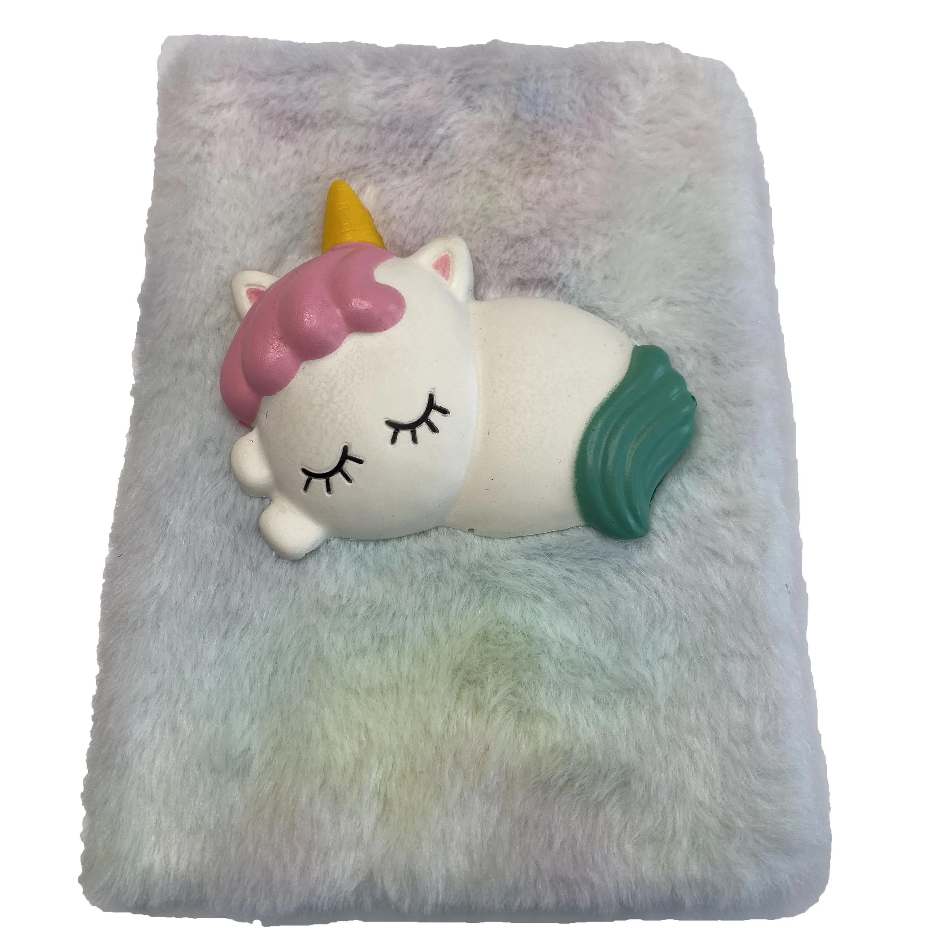 A5 Creative 3D Cute Cartoon Fuzzy Plush Decompression Notebook Diary Sleeping Kid