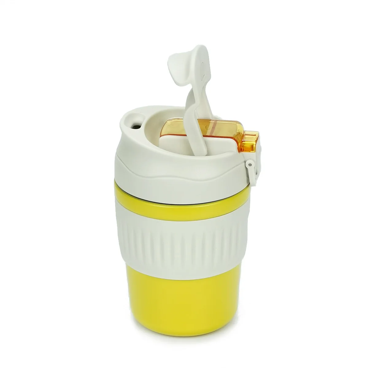 Korean Japanese Style 8/18 Stainless Steel Insulated Coffee Cup Leakproof 350ml/500ml Coffee Tumbler Mug with Straw & Rubber