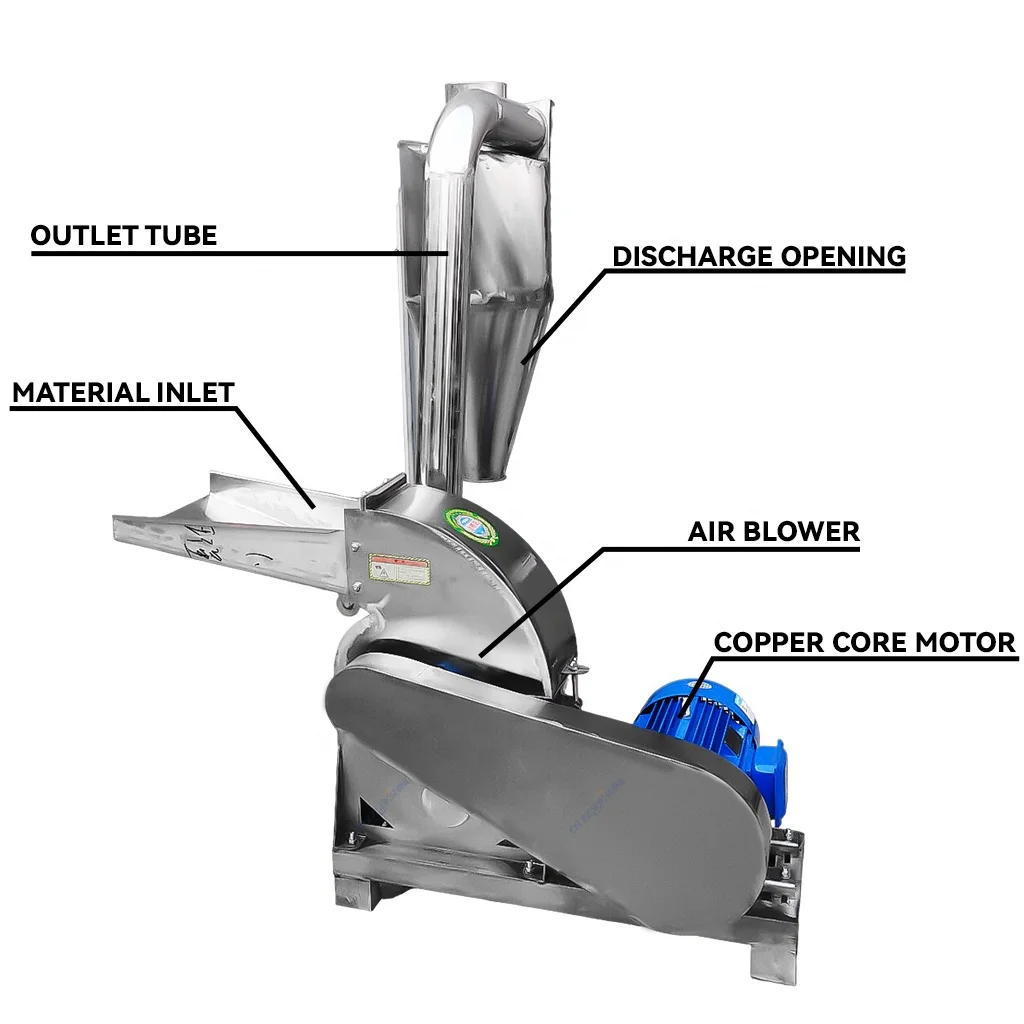 Stainless Steel Chemical Hammer Machine/Durable Quality Milling Grind Equipment/Easy Operate Commercial Industrial Crusher