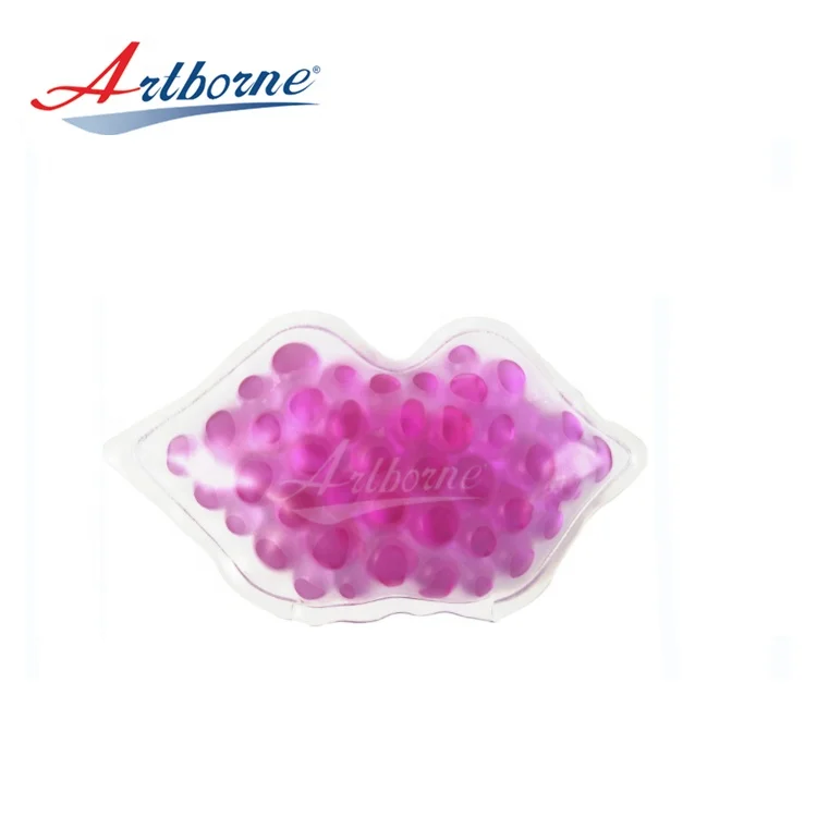 Reusable Microwave Gel Beads Hot Cold Pack Lip Shaped Ice Gel Mask for Skin Care Lip Cool Ice Pack Hot Cold Pad