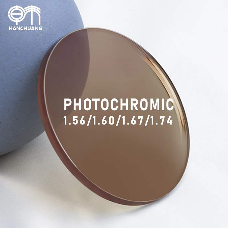 hanchuang factory all index mr-8 UV filter anti blue ray photochromic aspheric SHMC coating ophthalmic lenses