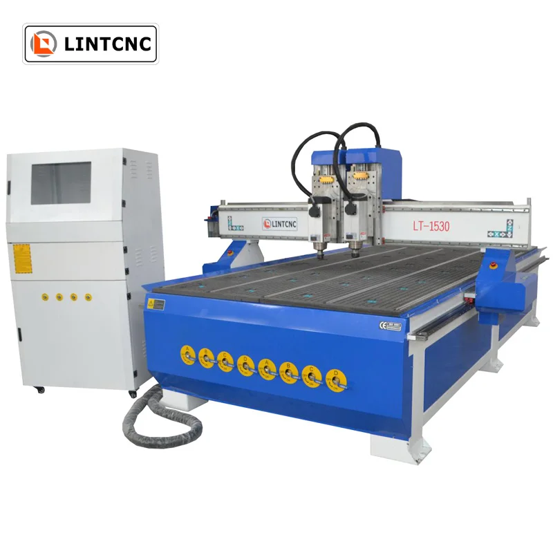LT-1530 1530 2030 фрезерный станок для дерева с ЧПУ 2 шпинделей мебели мульти головки аппараты обработки деревянных