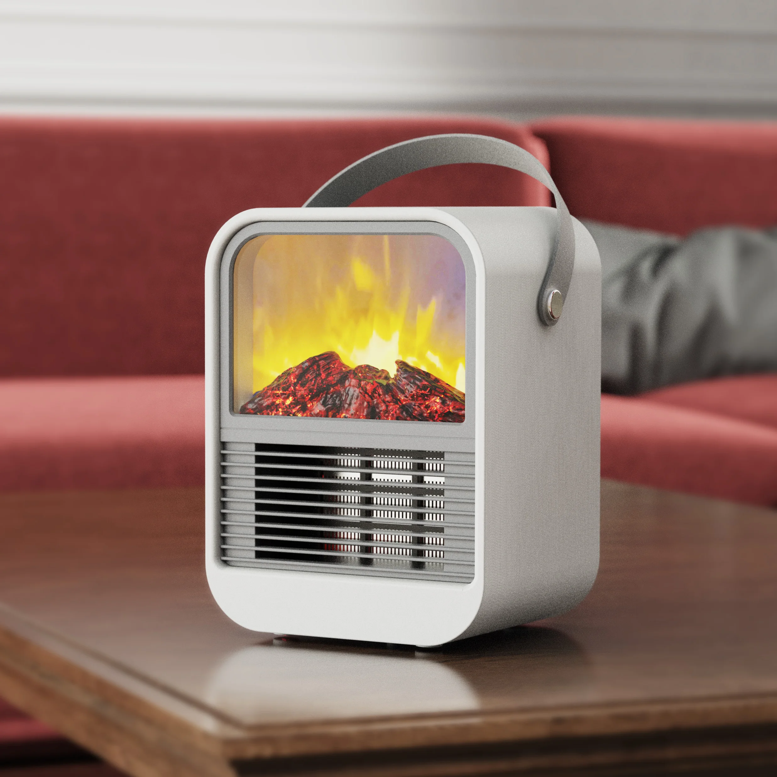 Wholesale Oem 220V 110V High Temperature Warm Bladeless Desktop Mini Portable Electric Ptc Fan Heater