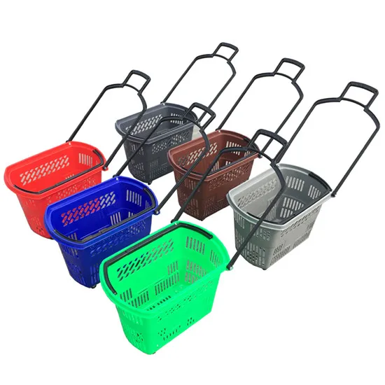 45 л красочная Высококачественная пластиковая корзина для покупок для продажи