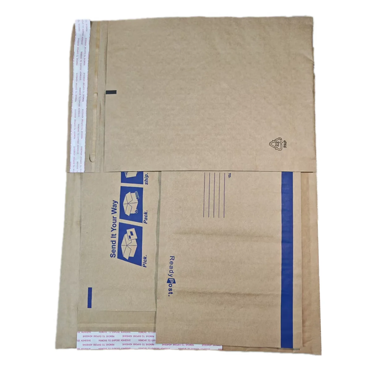 Eco-Friendly Mailing Pouch 100% Biodegradable Mail Packaging Envelopes Custom Print Logo Pure Paper Padded Mailer Shipping Bags