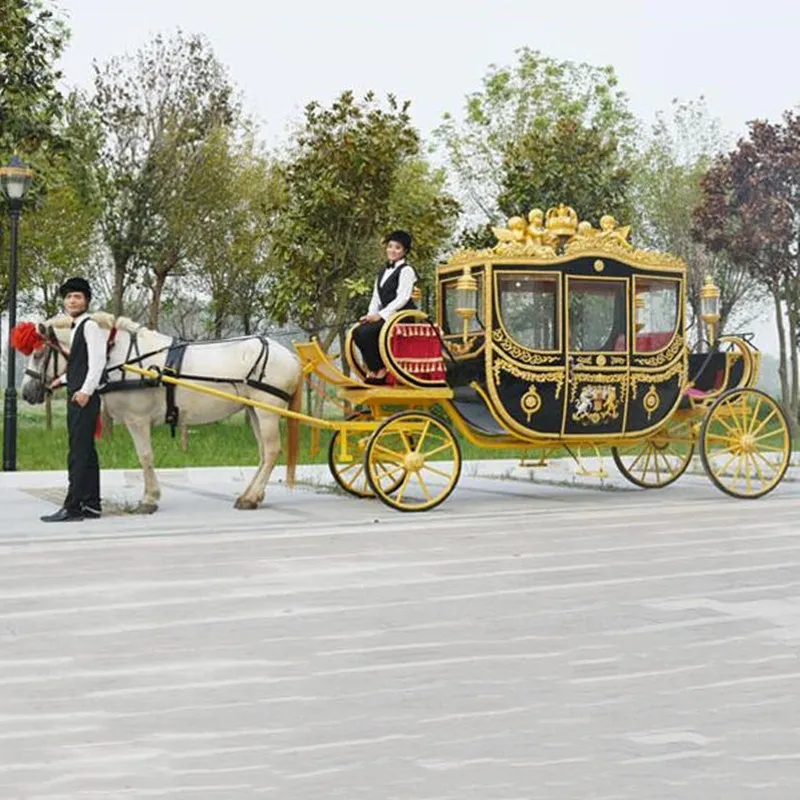OEM Royal Horse Carriage for Sale Electric Wedding Europe Horse Carriages Carts Tourist Sightseeing Carriage