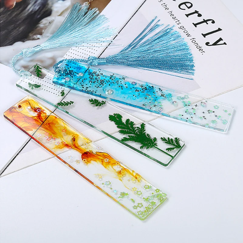 DIY Rectangle Bookmark Resin Molds Silicone Craft Molds for Bookmark Making