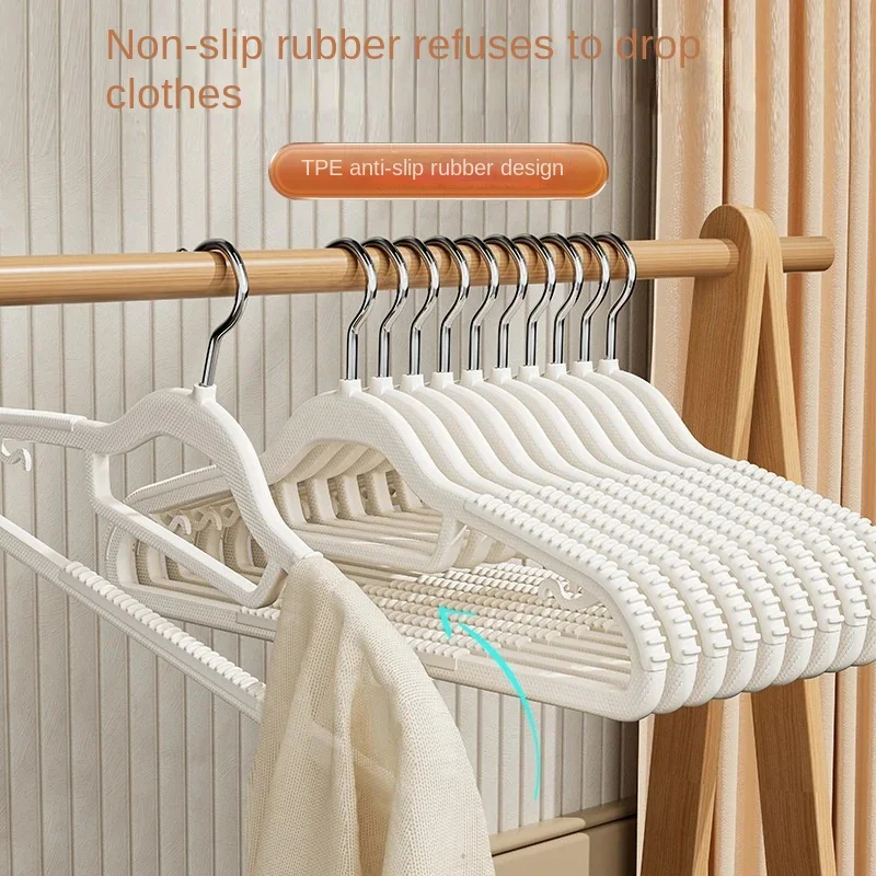 Ledol Multi-functional non-slip coat hanger to organize and store dry and wet dual-use trackless coat hanger