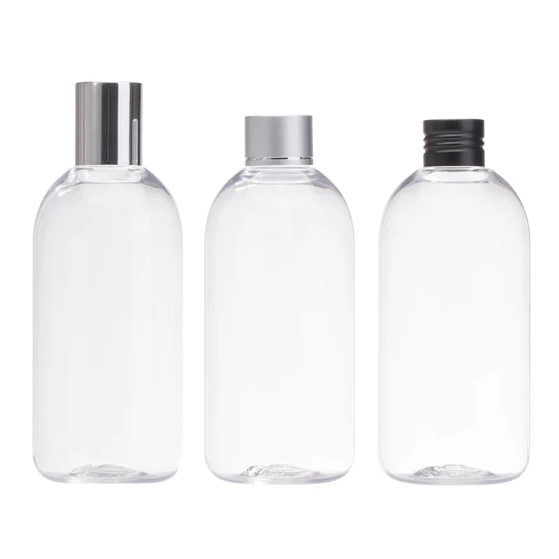 Empty Large Capacity 300ml Transparent Plastic Shampoo Bottle Cosmetic Container