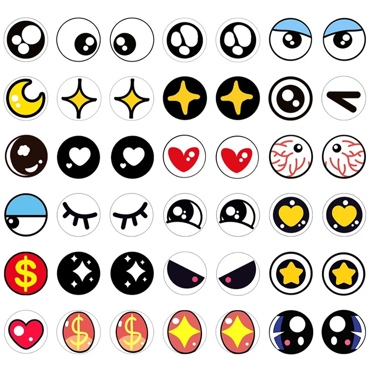 Customized Doll Accessories Glass Eyes Kids DIY Mini Baby Doll Glass Heart Eyes for 10 cm 15cm 20cm doll