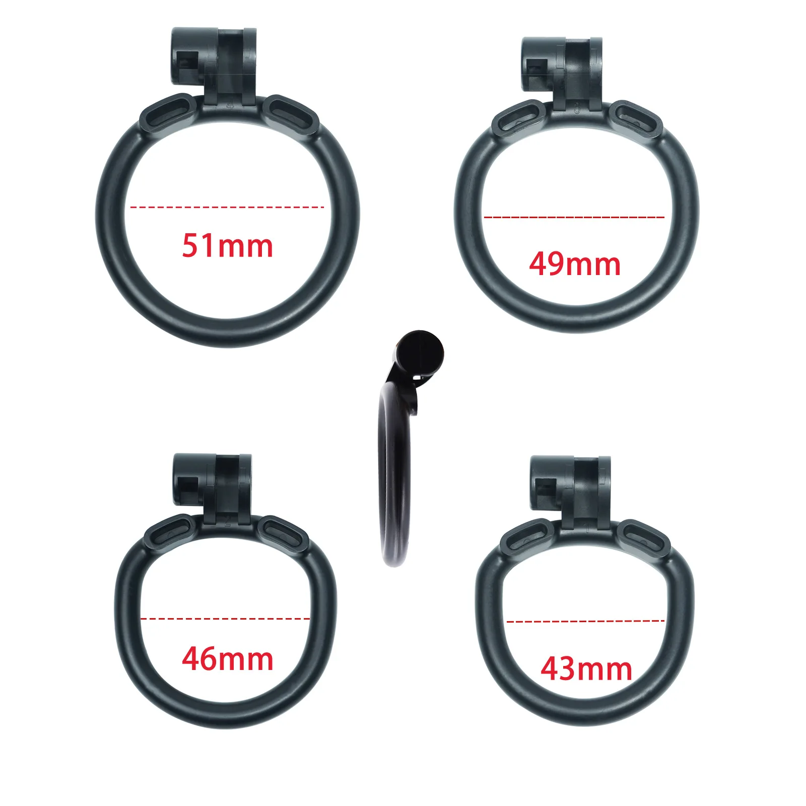 Light Weight Comfortable Plastic Cuckold Chastity Device Penis Lock Cock Cage for Male