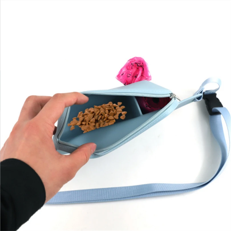 Dog Waist Pack Puppy Training Walking Easy Access to Treats Clean Silicone Dog Poop Bag Holder Dog Treat Pouch