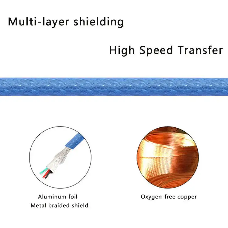 Pogo New Product Wholesale High Quality Blue 1m USB A Male To B Male Cable Scanner Printer Cable High Speed Transfer